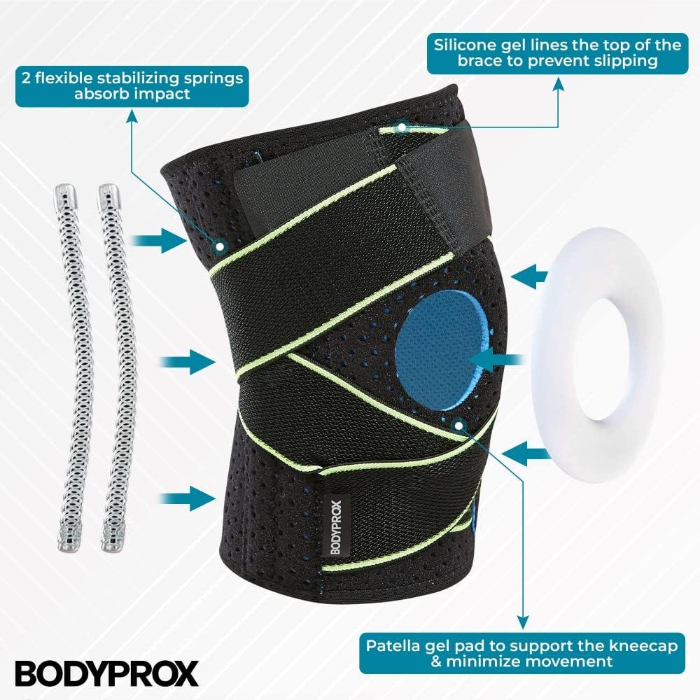 Knee Brace with Side Stabilizers & Patella Gel Pad Support