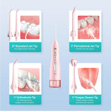 COSLUS ADA Accepted C20 Water Dental Flosser Pick, Professional Set Pink