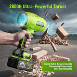 Cordless Leaf Blower with 2 x 4.0Ah Batteries, 650CFM Turbo Jet Blower with Brushless Motor