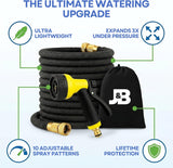 75ft Expandable Garden Hose, Lightweight, Brass Connectors